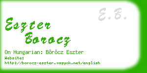 eszter borocz business card