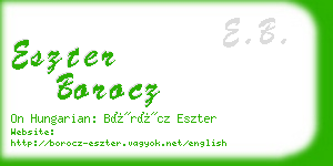 eszter borocz business card